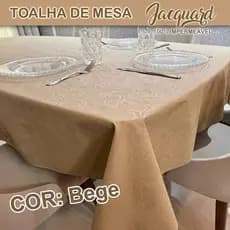 Toalha de Mesa Jacquard PVC Flanelado 100% Impermeável 4 6 8 10 Lugares 04 Cores Decoração
