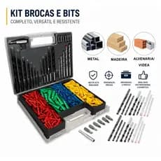 Jogo De Brocas Bits e Buchas Com 300 Peças Ferramentas Completo