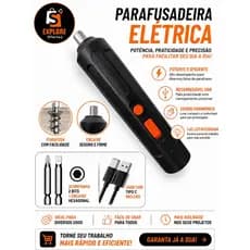 Parafusadeira Elétrica Portátil Recarregável USB Compacta – Compacta Precisão para Pequenos Reparos ENVIO IMEDIATO