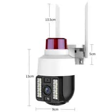 Camera De Segurança Speed Dome HD 1080p Com Visão Noturna, Movimento, Rotação, Alerta  e WIFI
