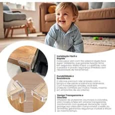 Kit Protetor De Quina Silicone Para Bebes Proteção Para Crianças E Bebês Mesa Segurança Anti-Colisão