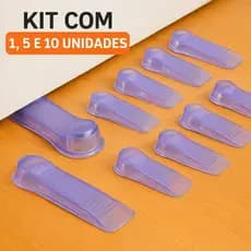 1 5 10 Aparador Peso De Porta Silicone Trava Segura Prendedor Fixador Cunha Pratico transparente