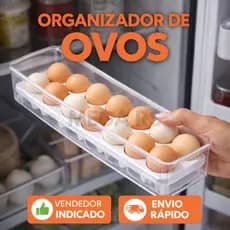 Porta Ovos Geladeira Suporte Organizador De Cozinha Para Ovo De Galinha Com Alça Acrílico Resistente