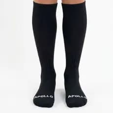 Meião Futebol Futsal Esportivo Cano Alto Longo Masculino Preto Algodão Original Apollo Premium Pai e Filho