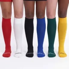 Meiao Esportivo Futebol Futsal Feminino Apollo Original Cano Alto Longo Cores Sortidas Algodão ENVIO IMEDIATO