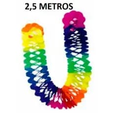 Varal Festa junina 2,5 Metros sanfonada Guirlanda de Papel Colorida