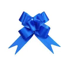 10 Unidades Laço Mágico 12cm x 18mm Liso Azul Escuro  Embalagem