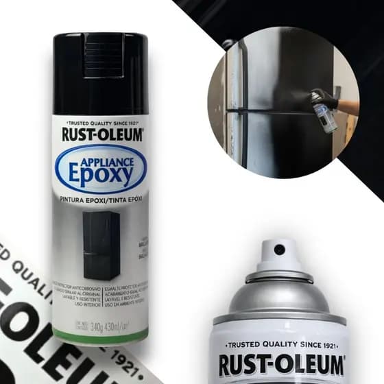 Spray Para Eletrodomésticos Epoxy Preto Brilhante Rust Oleum