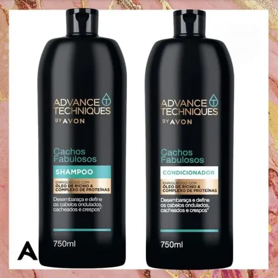 Advance Techniques Cachos Poderosos – Shampoo + Condicionador + Máscara + Gelatina