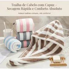 Toalha de Cabelo Secagem Rápida e Conforto Absoluto!