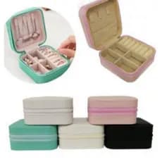 Porta-Jóias Mini Estojo Porta Joia Brincos Anéis De Bolsa para Viagem Bijuterias Organizador Colar Armazenamento Caixa