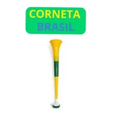 MODELO 2 - Corneta Brasil Fácil de Montar Verde e Amarela 40 cm