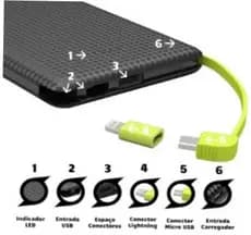 CARREGADOR PORTÁTIL 10000MAH PT-0951