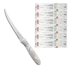 Cartela com 12 Facas de 12cm Aço Inoxidável Mesa Bali