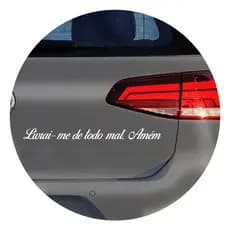 Adesivo Livrai-me de todo mal. Amém! Carro Moto Notebook 28x3