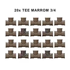 20un TEE ou t 3/4 marrom conexao agua kit barato economico diversas marcas