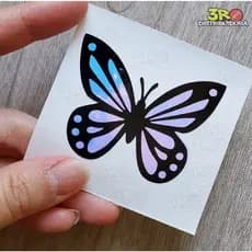 Adesivo Linda borboleta, 2 cores Adesivo vinil para garrafas vidros nootebooks A prova dagua varias cores