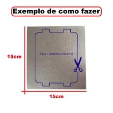 Guia de Onda Mica para Micro-ondas 15x15cm Universal Recortável Proteção Magnetron