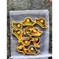 Tag personalizado chapéu de pirata 25mm
