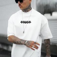 Camiseta Camisa T-shirt Trust Blusa Basica Streetwear Algodão Premium 30.1