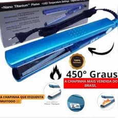 Prancha Chapinha Nano Titanium 450°F Profissional Cabelo Liso Rapido Bivolt 110V/220V