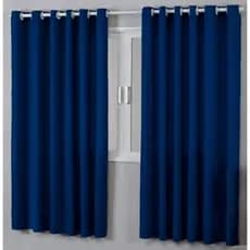 Cortina Roma Azul Marinho 2.00 x 1.40m Para Janela Sala Quarto Cozinha Parede Decoração