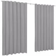 Cortina Roma Cinza 2.00m x 1.40m com Ilhós Para Janela Sala Quarto Cozinha Parede Decoração