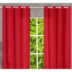 Cortina  Roma Vermelha 2.00m x 1.40m Para Janela Sala Quarto Cozinha Escritório Decoração 2 partes