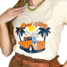 Camiseta Feminina Algodão Estampada | T-shirt Moda Casual | Verão Primavera | Estilo Fashion