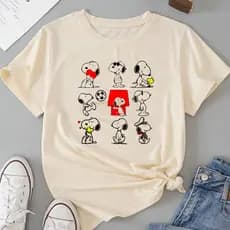 Blusa Feminina Camiseta Feminina Blusinha Tshirt Feminina Blusa Básica Camiseta Snoopy