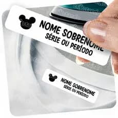 ✅ TERMOCOLANTE ESCOLAR 🌟 ETIQUETA PARA ROUPAS INFANTIS, UNIFORMES E TECIDOS 📐 54X12MM - 12 UNIDADES