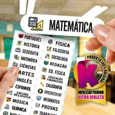✅ ETIQUETA DE MATÉRIAS ESCOLARES 🌟 PARA CADERNO, LIVROS APOSTILAS 🔥 26 MATÉRIAS • TAM. 46x11mm 🔥