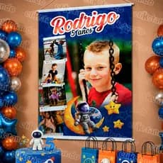 ✅ Banner Fotográfico ⭐ Padrão 70x100cm  🌟 Para Festa de Aniversário, Com e Sem Tema — Personalizado
