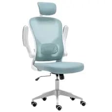 Cadeira de Escritório Brin7 B7 001 Azul Mesh Ergonômica com Ajustes e Conforto