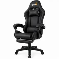 Cadeira Gamer Brin7 B7-008 Reclinável Preta Ergonômica Conforto Profissional Com Ajustes