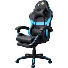 Cadeira Gamer Brin7 B7-013 Reclinável Preto Azul Conforto Ergonômico Setup Gamer