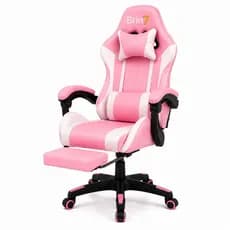 Cadeira Gamer Rosa Brin7 B7-008 Reclinável Ergonômica Confortável Setup Feminino