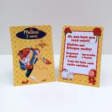 Plaquinha de Agradecimento A Bela e a Fera l Personalizados l Lembrancinha de Festa l Aniversário