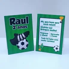Plaquinha de Agradecimento Futebol l Personalizados l Lembrancinha de Festa l Aniversário