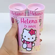 Cofrinhos Personalizados Hello Kitty l Cofres Personalizados l Aniversário l Festa Infantil