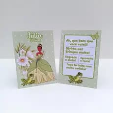 Plaquinha de Agradecimento A Princesa e o Sapo l Personalizados l Lembrancinha de Festa l Aniversário