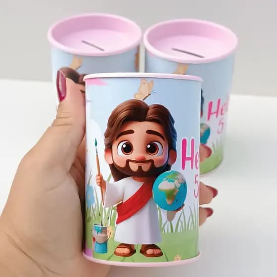 Cofrinhos Personalizados O Maior Pintor do Mundo Menina l Cofrinhos Personalizados l Aniversário l Festa Infantil