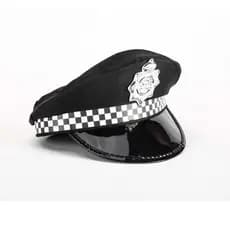 Chapéu Quepe Policial Preto - Fantasia Cosplay
