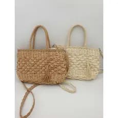 Bolsa de Palha Trançada Com Alça Removivel