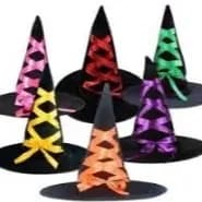Chapéu de Bruxa Veludo com Laço | Fantasia Halloween Festa Temática