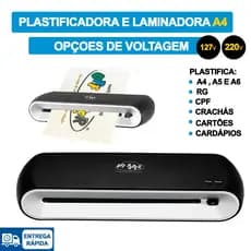 Plastificadora A4 Laminadora OFF-L01 Compacta Off Paper Voltagem 110v e 220v