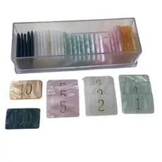 Kit 45 Fichas Poker Numeradas Jogo Baralho Estojo Egito