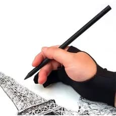 2 Luvas para Desenho Profissional iPad Tablet Telas Lycra 2 Dedos