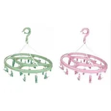 Varal Compacto Portátil Multiuso De Peças Íntimas e Pequenas 24 Prendedores Redondo Calcinha Cueca