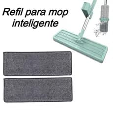 Kit Refil Mop Inteligente Microfibra Rodo Mágico Lavável Kit 6/4/2
